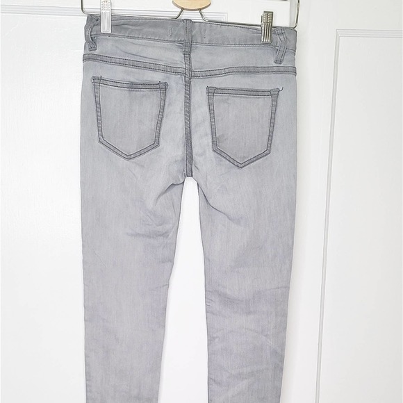 Free People Destroyed Skinny Jeans in Coal Grey - Picture 4 of 7